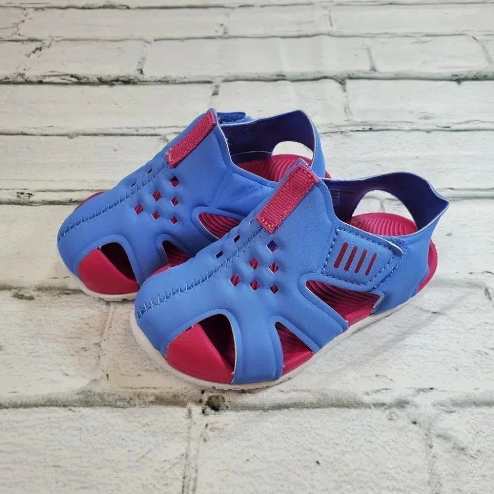 Blue and Pink Washable Water Shoes. Toddler Girl Shoes.